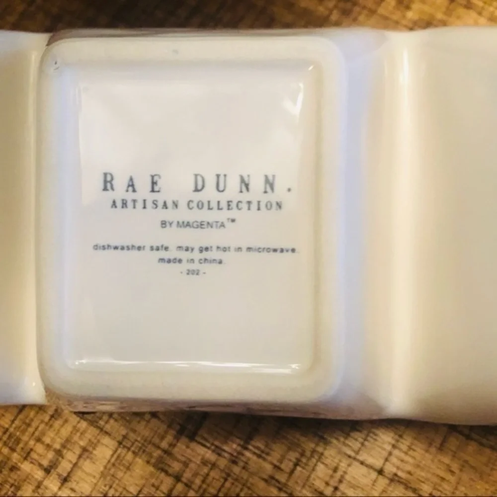 Rae Dunn Sushi Condiment Tray Wasabi Soy Ginger Ceramic NWT